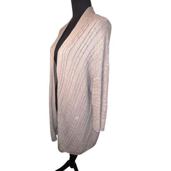 J.Jill size Large oversized, Lagenlook Granolagirl open cable knit open cardigan - Picture 3 of 8